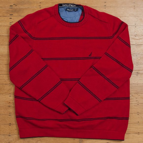 Nautica Other - Nautica Black Striped Red Sweater